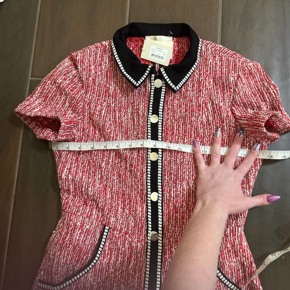 Maje Red and Black Mini Dress - Picture 7 of 14